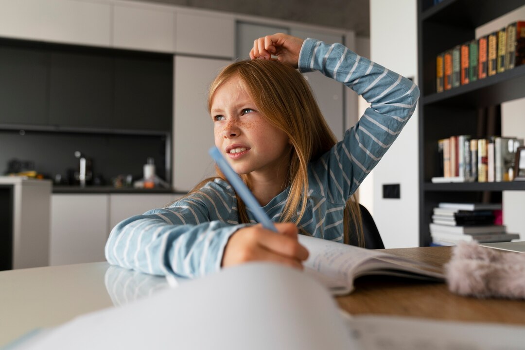 Teenagers learning with good study habits